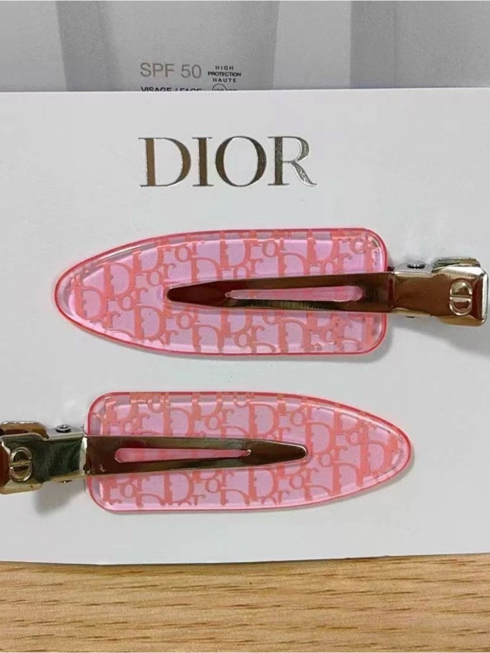Dior Backstage Pink Monogram Resin Hair Clips Novelty GWP